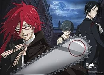 Amazon.co.jp: 黒執事 セバスチャン & シエル & グレル 布製